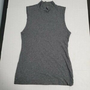 Velvet Graham & Spencer Sleeveless Gray Top with Mock Neck Size M Medium So Soft